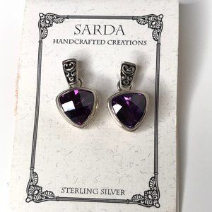 Silver and Amethyst Earrings